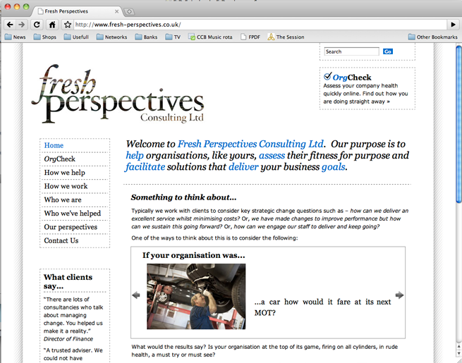 Fresh Perspectives home page